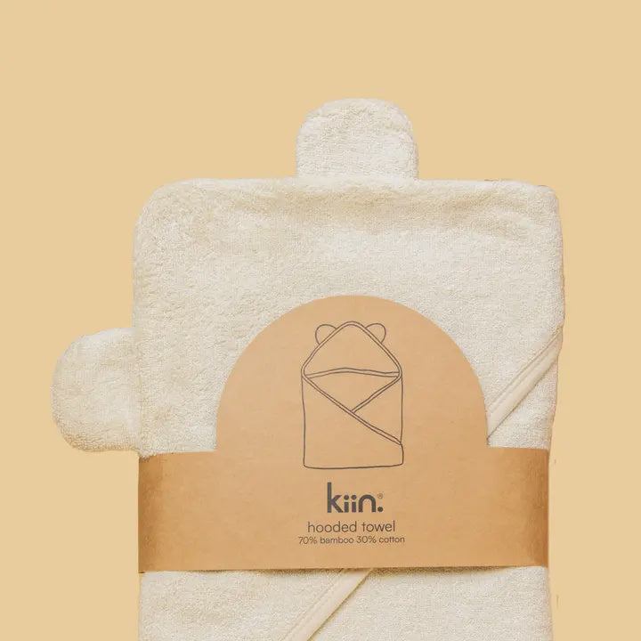 Kiin Baby Hooded Towel, Ivory