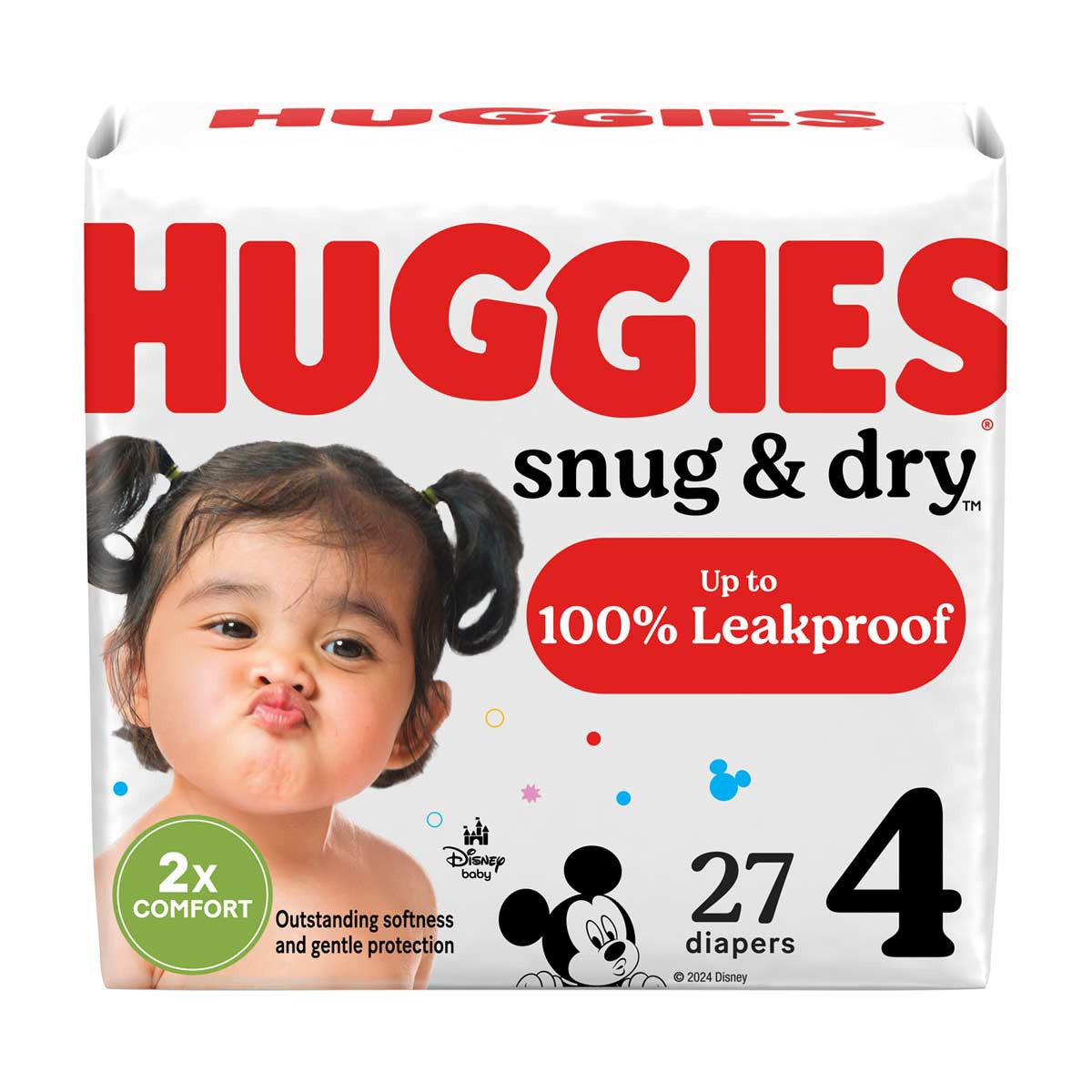 Huggies Snug & Dry Diapers, Size 4 (22-37lb), 27 Ct