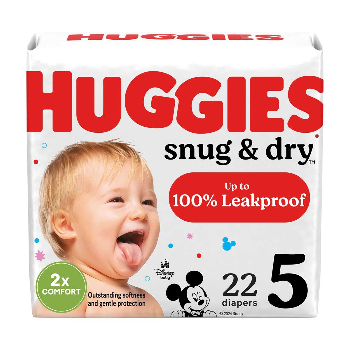 Huggies Snug & Dry Diapers, Size 5 (over 27lb), 22 Ct