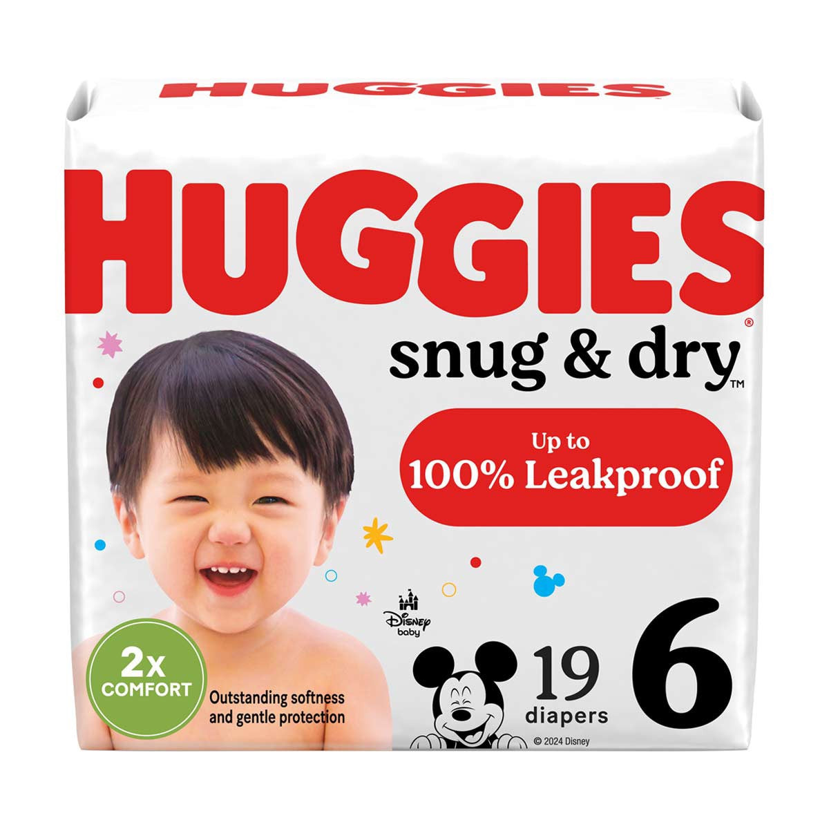 Huggies Snug & Dry Diapers, Size 6 (over 35lb), 19 Ct