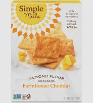 Simple Mills Almond Flour Farmhouse Cheddar Crackers 4.25oz