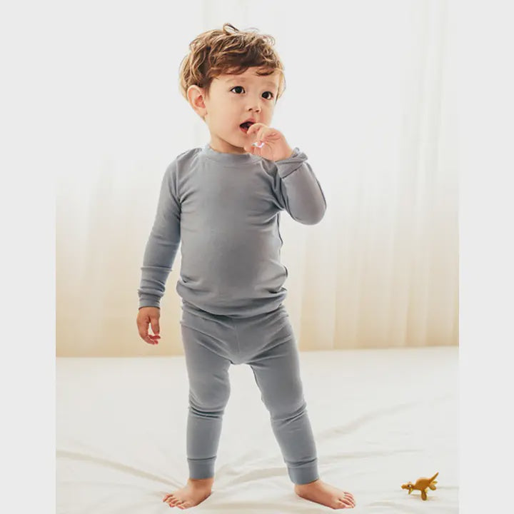 Modal Powder Blue Long Sleeve Pjs