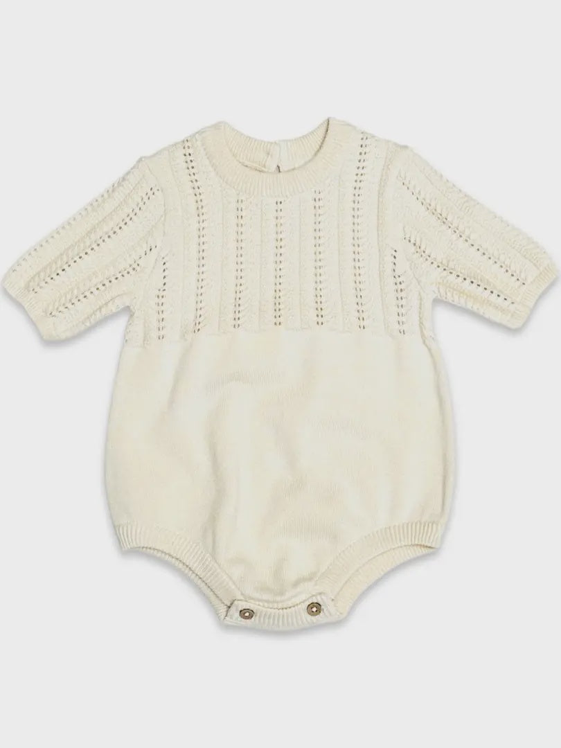 Pointelle Knit Baby Bodysuit Romper