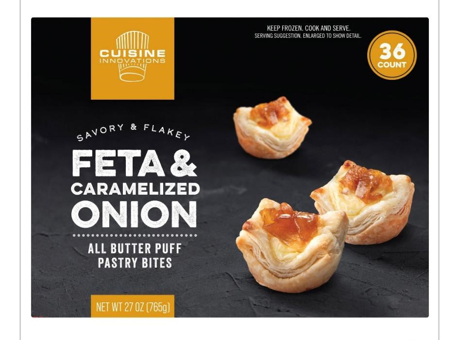 Savory Feta & Caramelized Onion Pastry Bites 36ct