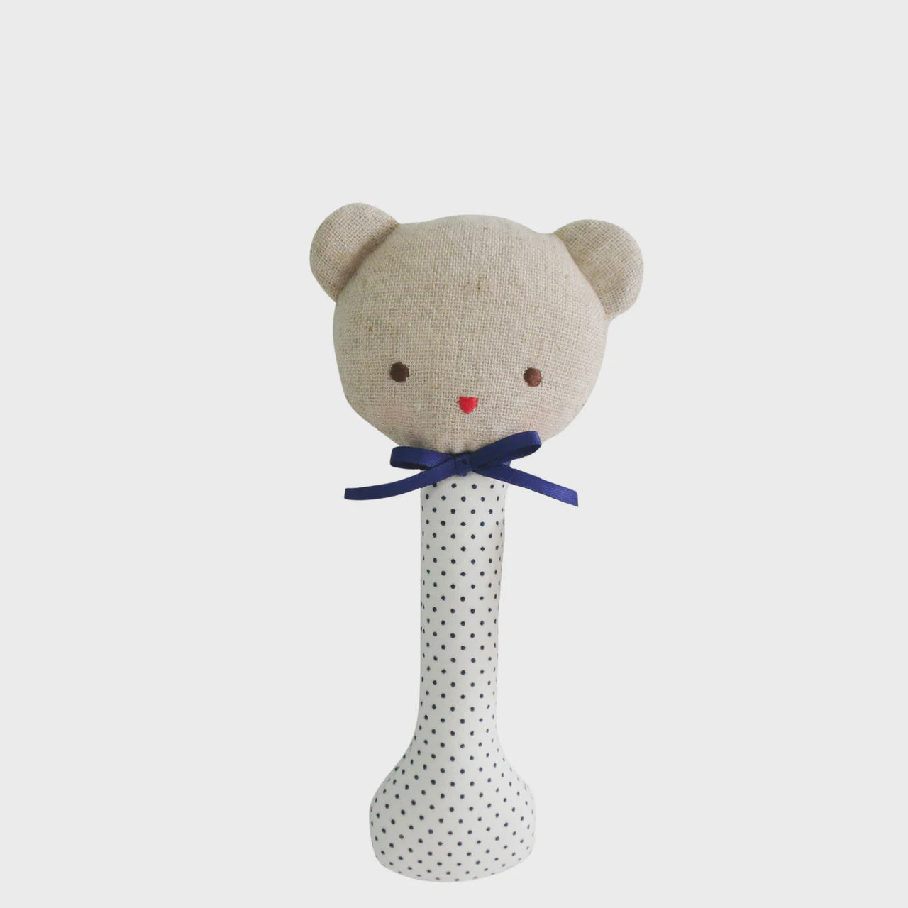 Baby Bear Stick Rattle Navy Spot