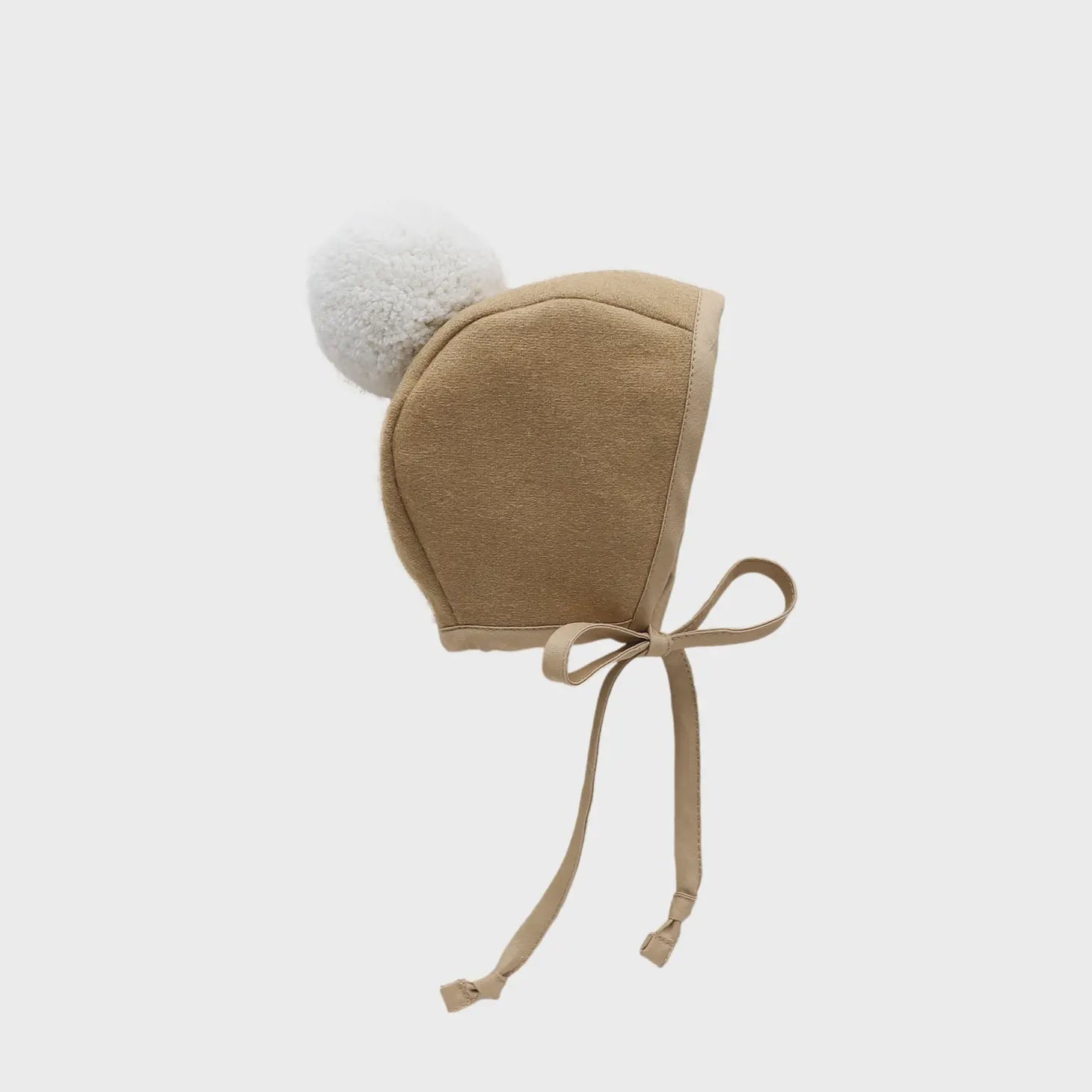 Briar Baby Camel Pom Bonnet Cotton-Lined