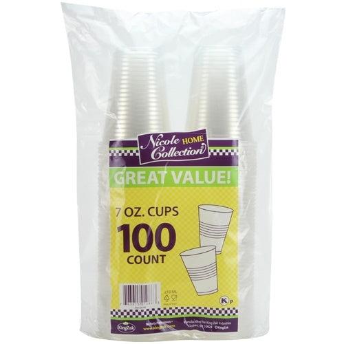 NC Plastic Cups 7 oz 100 pk