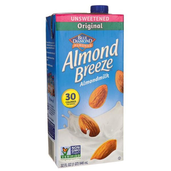 Blue Diamond Almond Breeze Unsweetened Original 32 oz