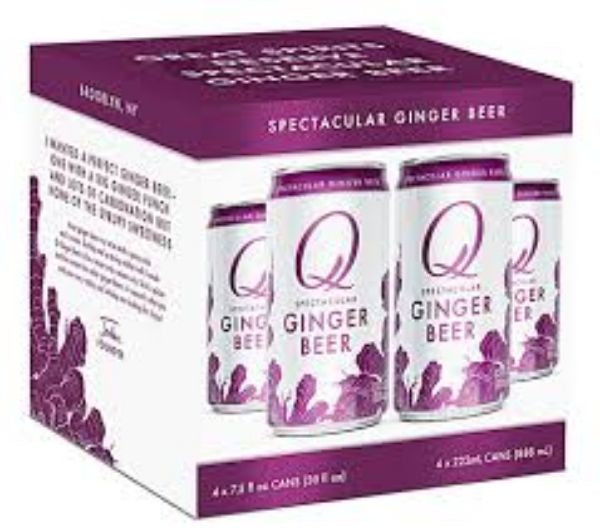 QDrink Ginger Beer 4/7.5oz (includes deposit)