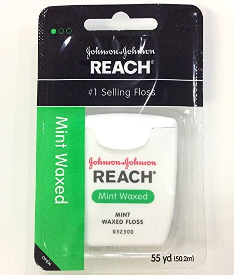 J&J Reach Mint Waxed Floss 55yd