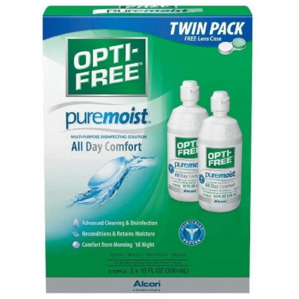 Opti-Free Pure Moist Contact Solution 2x10oz