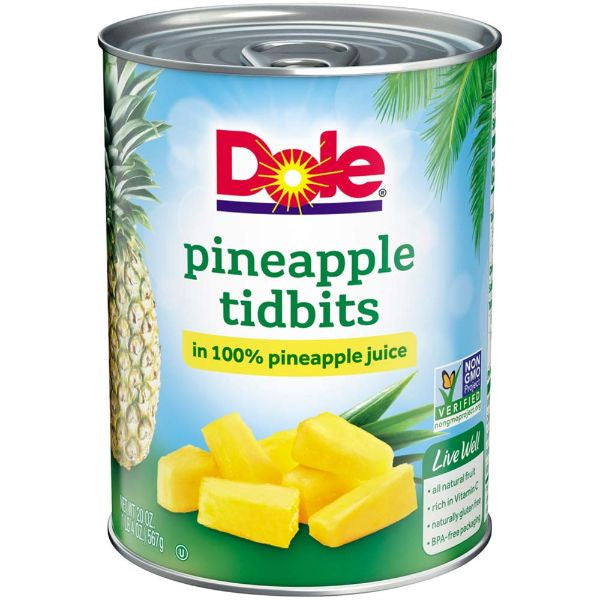 Dole Pineapple Tidbits in Juice 20oz