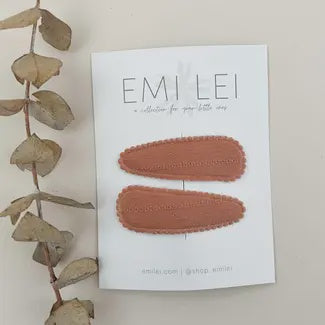 Emi Lei Snap Barrettes|Spice