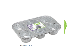 Foil 6-Cup Muffin Pan - 4 pk