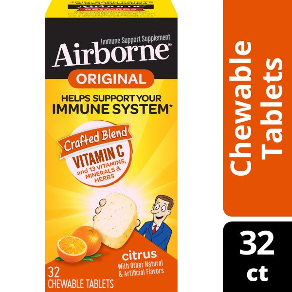 Airborne Chewable Tablets Citrus 32ct