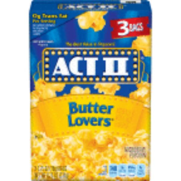 ACT Microwave Butter Lover Popcorn 3/2.75oz