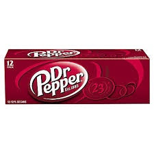 Dr Pepper Can 12 Pack Fridge 12 oz (includes deposit)