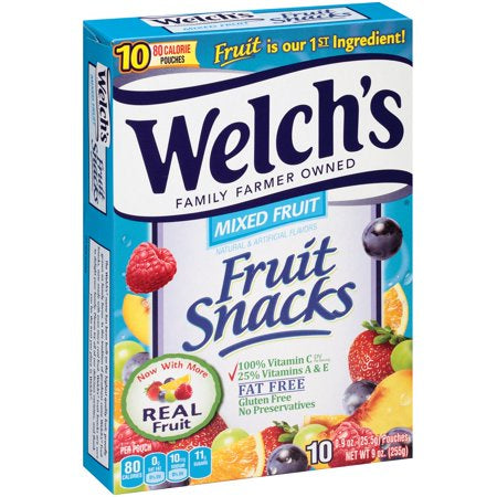 Welch's Fruit Snacks Mixed Fruit 10pk, 9oz