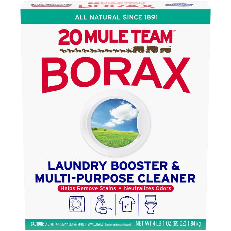 20 Mule Team All Natural Borax Laundry Detergent Booster & Multi-Purpose Household Cleaner, 65oz