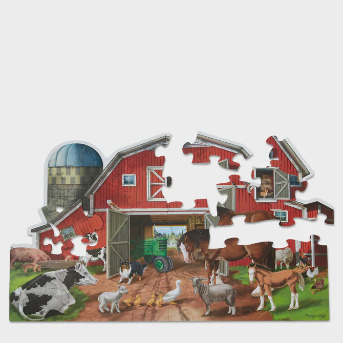 Busy Barn Yard Shaped Floor Puzzle