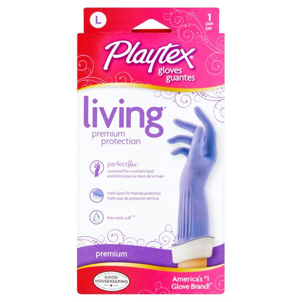 Playtex Living Reusable Cleaning Gloves Large 1pr