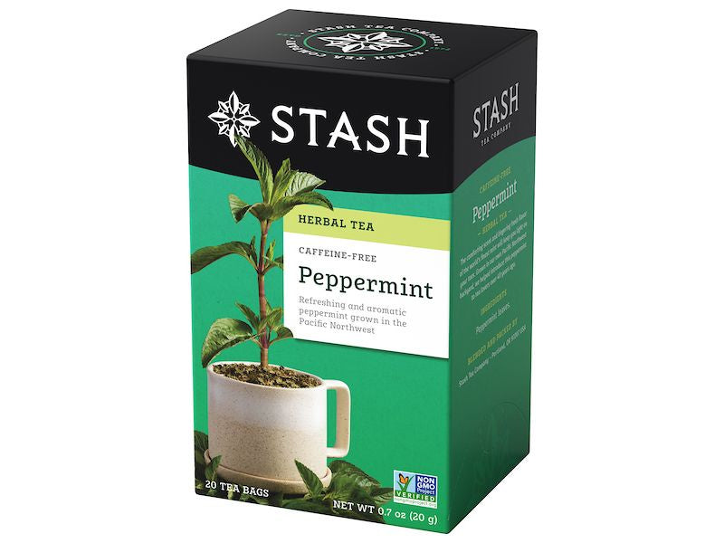 Stash Peppermint Tea Bags, Herbal, Naturally Caffeine Free, 20 ct