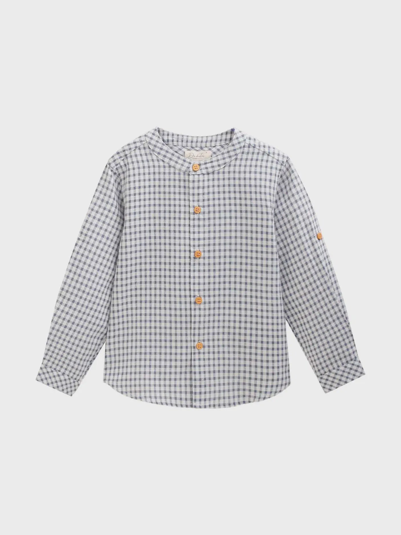 Dadati Vichy White Blue Checkered Children's Shirt