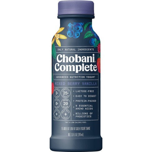 Chobani Complete Drink Mixed Berry Vanilla 10 oz