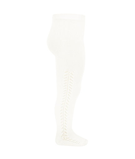 Condor Side Crochet Tights, Ivory