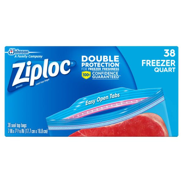 ZipLoc Freezer Quart Bags 38ct