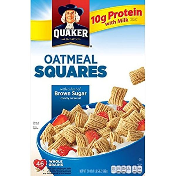 Quaker Oatmeal Squares Hint of Brown Sugar 14.5oz