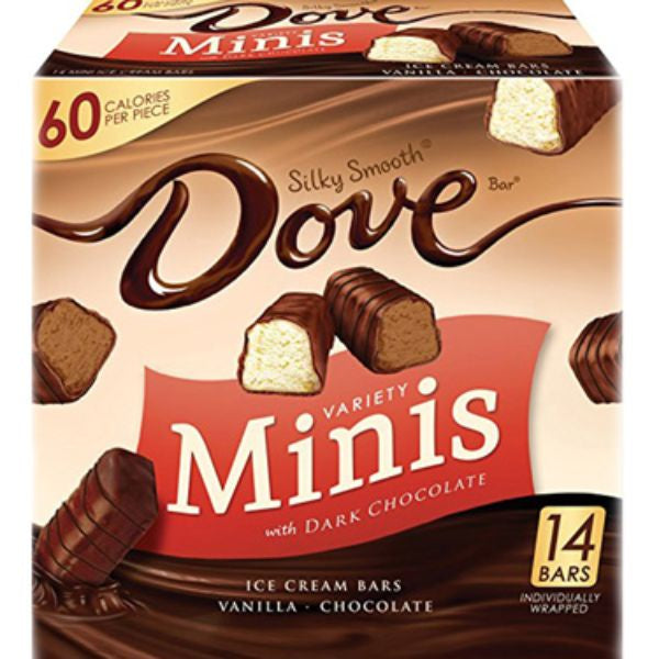 Dove Minis Ice Cream Bars 14pk 10.5oz
