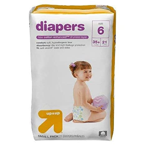 Diapers Up&Up Size 6, 21 ct