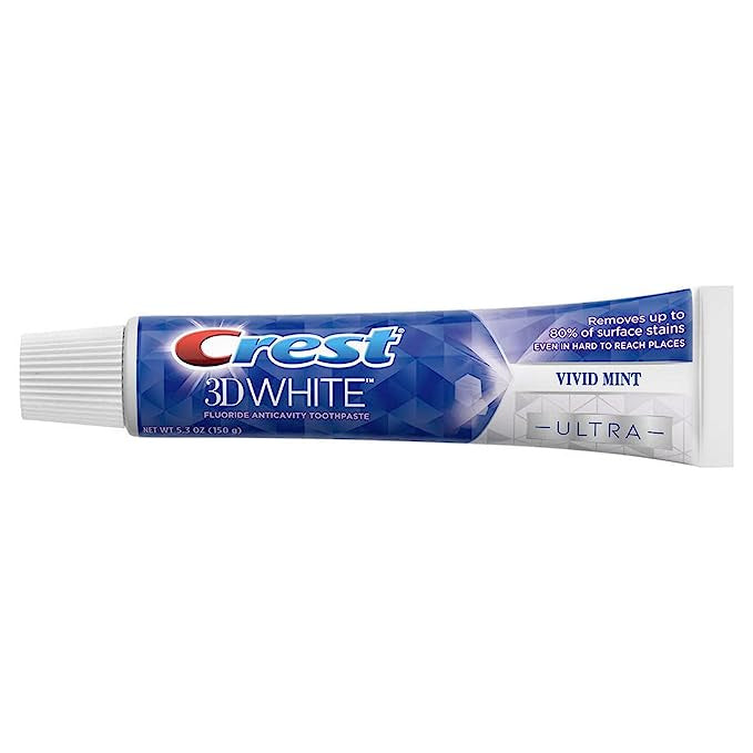 Crest 3D White Ultra Fluoride Anticavity Toothpaste, Vivid Mint 5.2oz