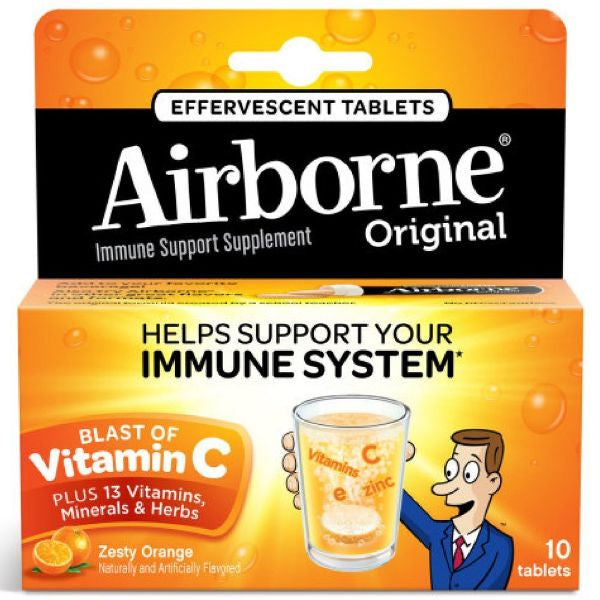 Airborne Original Dissolving Tablets Orange 10ct