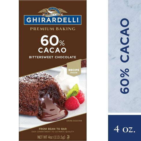 Ghirardelli 60% Cacao Baking Chocolate Bar 4 oz