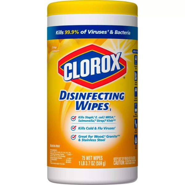 Clorox Disinfecting Wipes Crisp Lemon 75ct