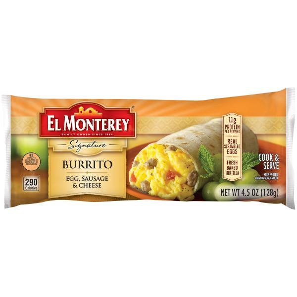 El Monterey Egg, Sausage, Cheese Burrito 4.5oz