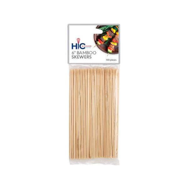 6" Bamboo Skewer - 100 Pk