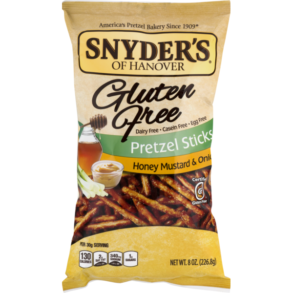 Snyder's of Hanover Gluten Free Honey Mustard Pretzel Sticks 8 oz