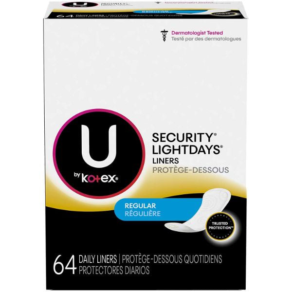 U by Kotex Liners Regular 64ct