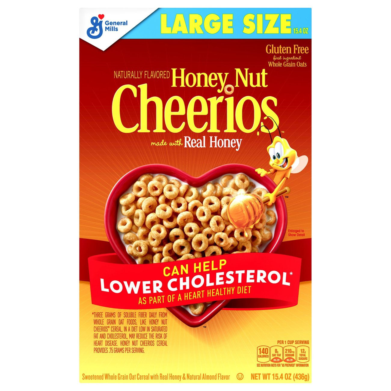 General Mills Honey Nut Cheerios Large 15.4oz