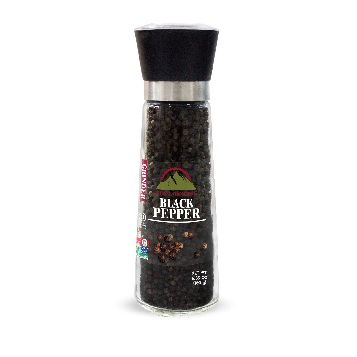 Himalayan Chef Black Pepper Grinder 6.4oz