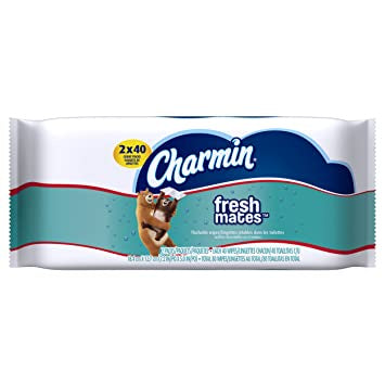 Charmin Freshmates Flushable Wipes Refills 2/40ct