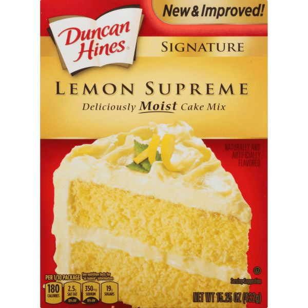 Duncan Hines Signature Cake Mix Lemon Supreme 15.2 oz