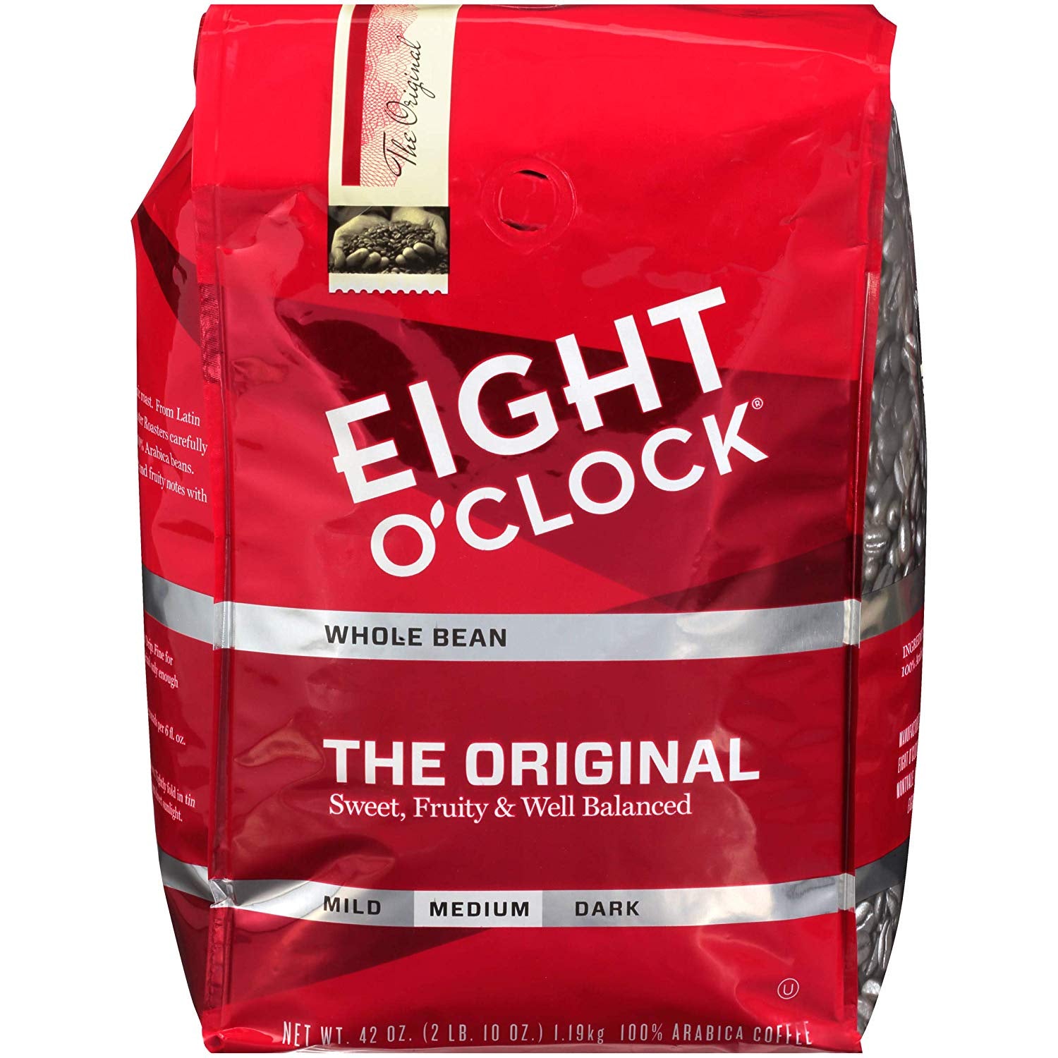 Eight O'Clock Whole Bean Original Coffee 40 oz