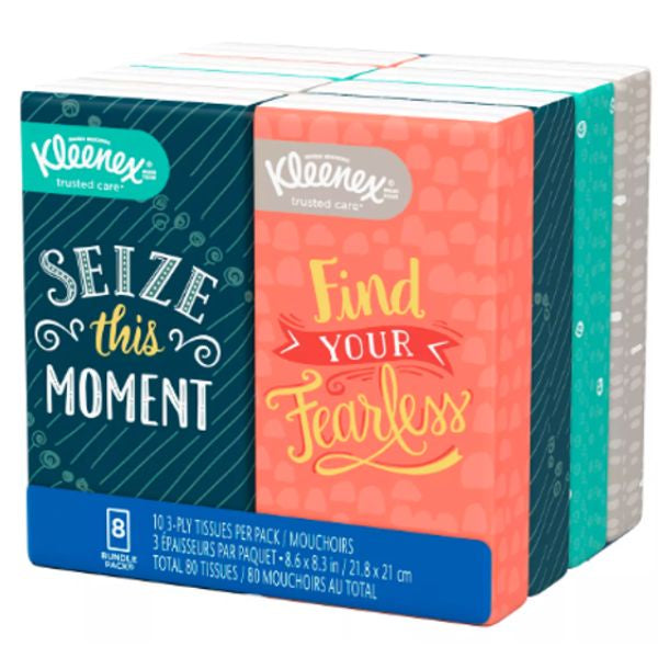 Kleenex Facial Pocket Tissue 8pk/10ct