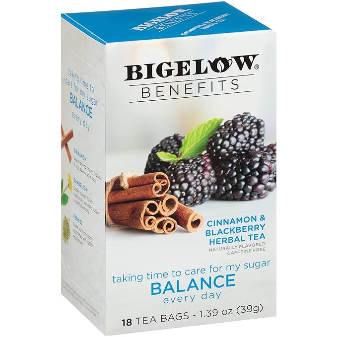 Bigelow Benefits Cinnamon & Blackberry Balance Herbal Tea 18ct.