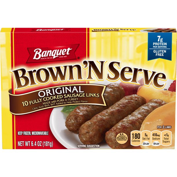 Banquet Brown'N Serve Original Sausages 10 Ct