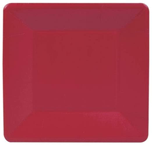 Red Square Salad Plates 8 pk